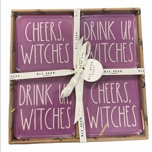 Rae Dunn CHEERS WITCHES & DRINK UP WITCHES Coaster